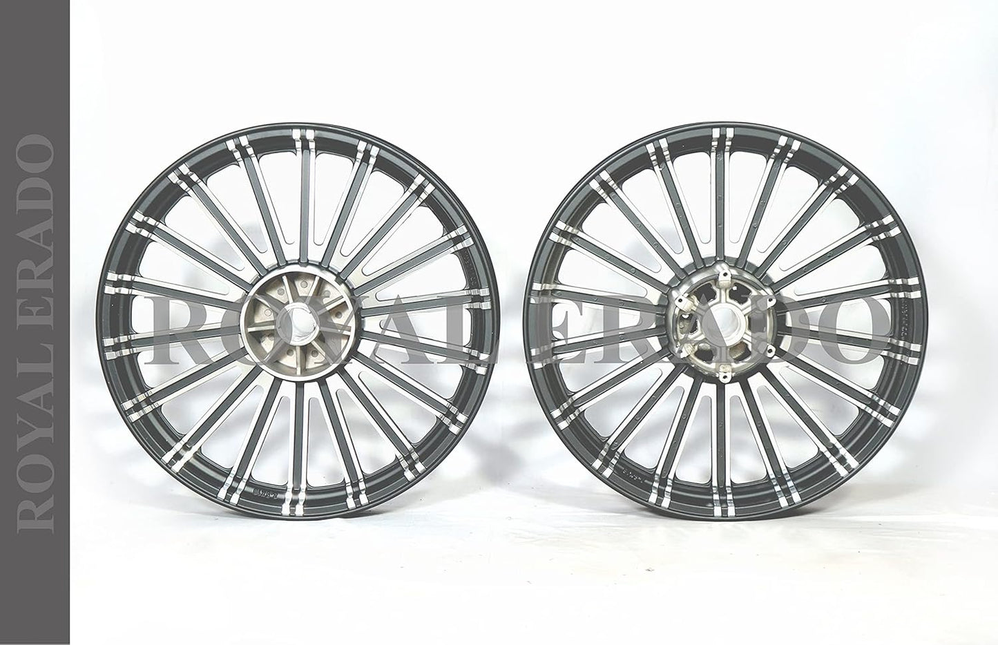 ROYAL ERADO Harley Style Alloy Wheel set.  | Front 18"Disc & Rear 18" Disc | For Royal-Enfield Interceptor 650 & Continental GT 650