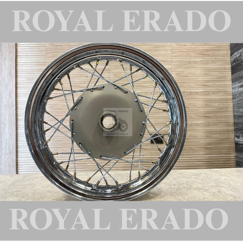Royal enfield classic electra standard thunderbird rear wheel rim 15” for broad tyre 150 number to make bike bobber chopper