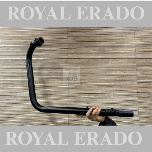 Royal enfield Reborn classic and standard battalion double sensor L-type bend pipe in black free flow for loud sound