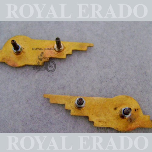 Royal enfield bullet 350cc tool box monogram badges decal pure brass