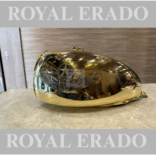 Royal enfield classic electra standard bs-3 bs-4 brass tank uce efi model with star monogram