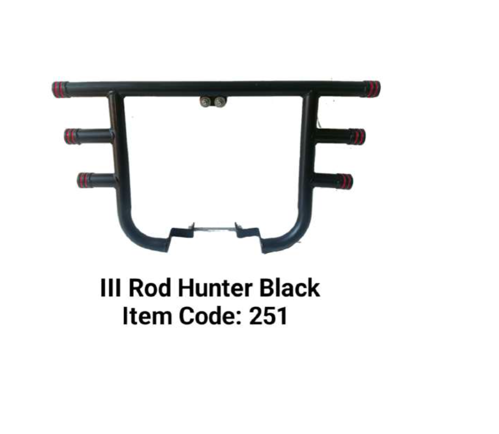 3 ROD BLACK LEG GAURD / CRASH BAR FOR ROYAL ENFIELD HUNTER 350