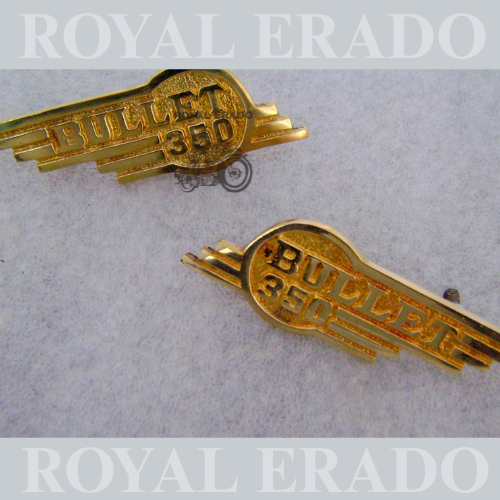 Royal enfield bullet 350cc tool box monogram badges decal pure brass