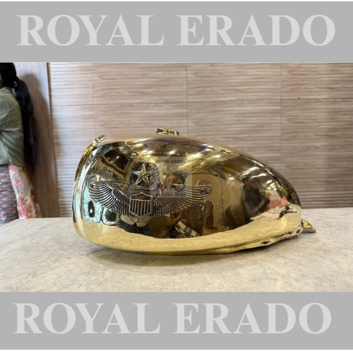 Royal enfield classic electra standard bs-3 bs-4 brass tank uce efi model with star monogram