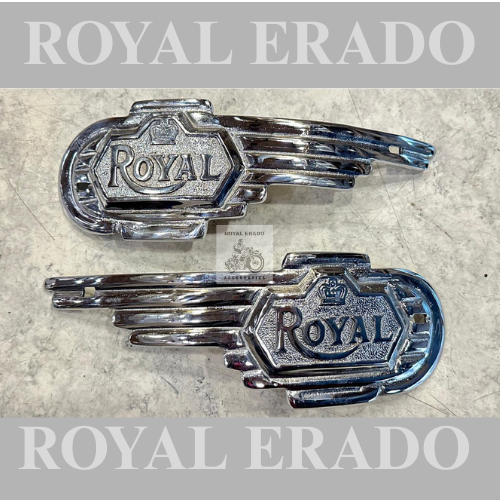 Royal enfield vintage g2 1962 old model bullet 350 standard 350 tank monogram in brass chrome heavy quality