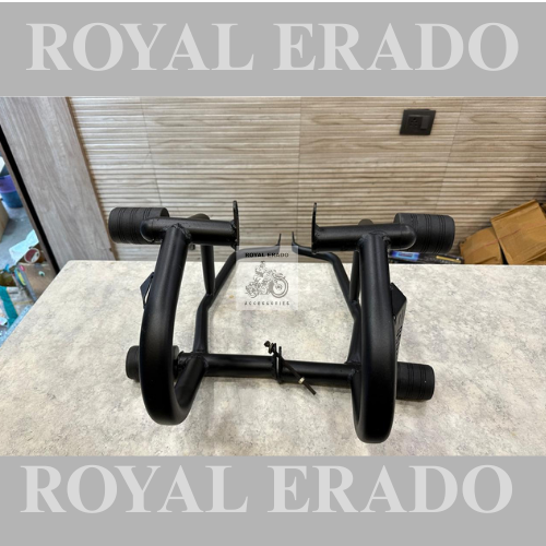 Royal enfield super meteor 650 sm 650 leg guard crash guard with double slider in black