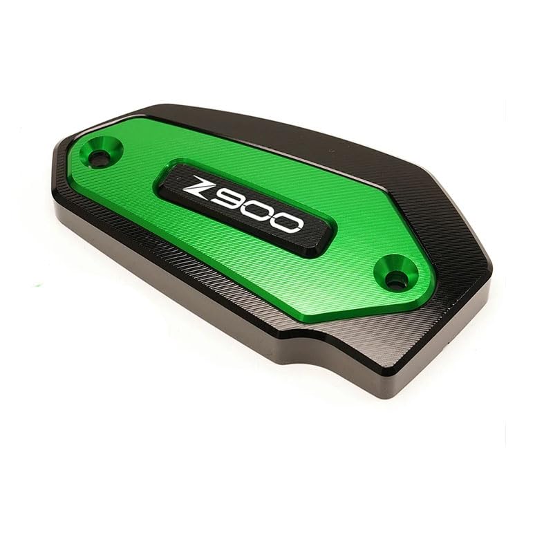 CNC Front And Rear Brake Fluid Cylinder Master Reservoir Cover Cap With Z Logo For Kawasaki Z900 (Green)