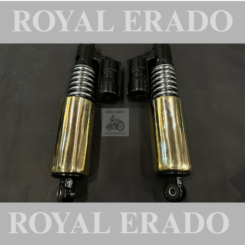 Royal enfield classic electra standard gas type rear shock absorber with brass cover