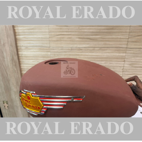 Royal Enfield tank for Classic Electra Standard BS-3 BS-4 in 14 liters with tank monogram to give old model vintage g2 1962 old model bullet 350 cast iron engine CI engine look to bike