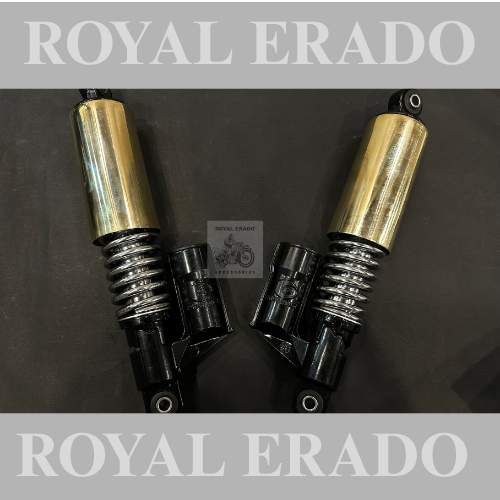 Royal enfield classic electra standard gas type rear shock absorber with brass cover
