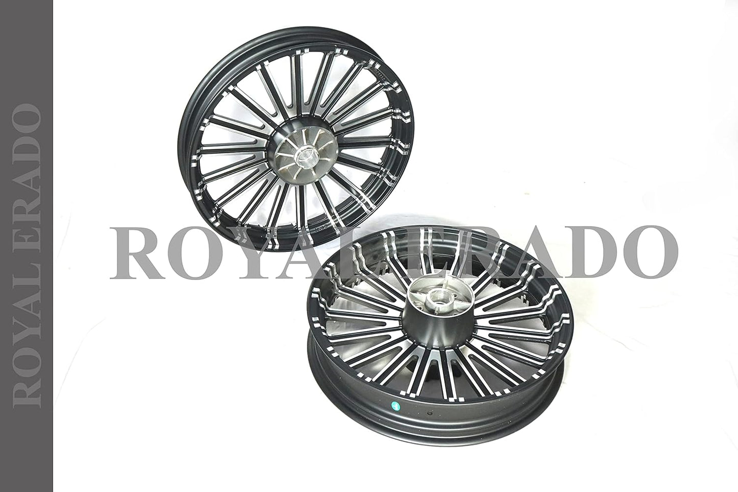 ROYAL ERADO Harley Style Alloy Wheel set.  | Front 18"Disc & Rear 18" Disc | For Royal-Enfield Interceptor 650 & Continental GT 650