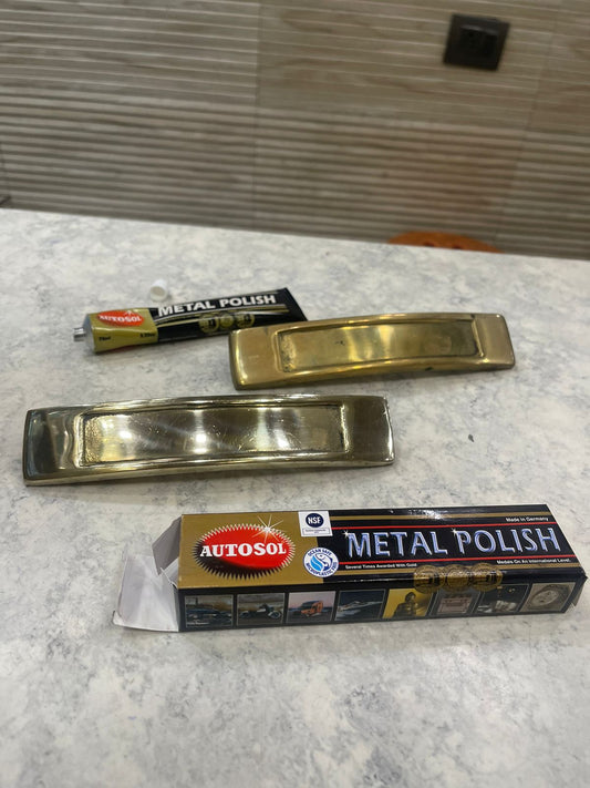 Metal polish can be used on engine aluminium brass and removing small scratches you can see before & after in the picture