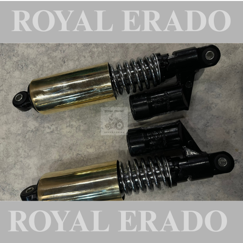 Royal enfield classic electra standard gas type rear shock absorber with brass cover
