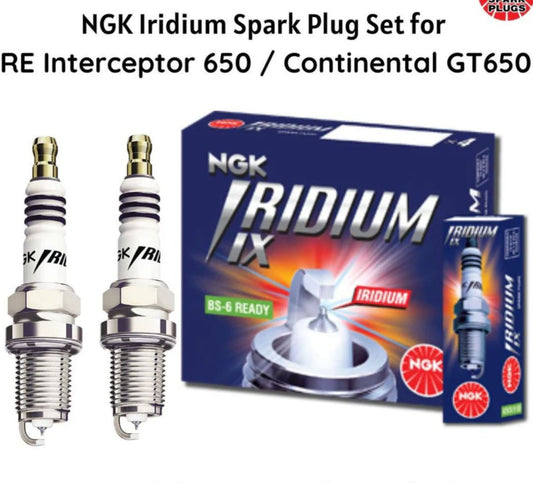 NGK iridium spark plug set for Royal Enfield interceptor 650 or continental GT650