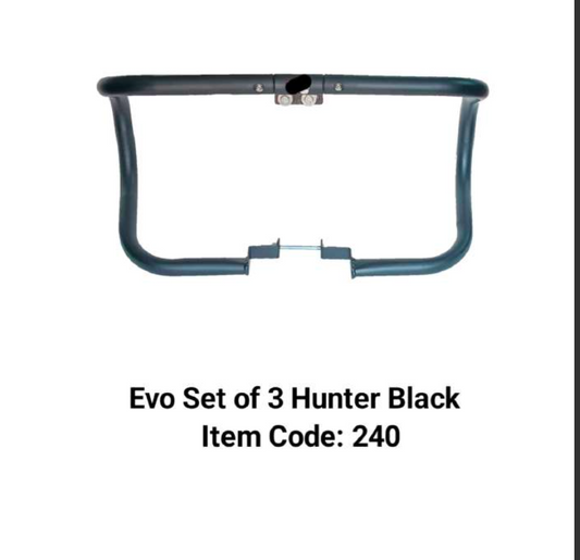 EVO SET OF 3 LEG GUARD / CRASH BAR BLACK FOR ROYAL ENFIELD HUNTER 350CC