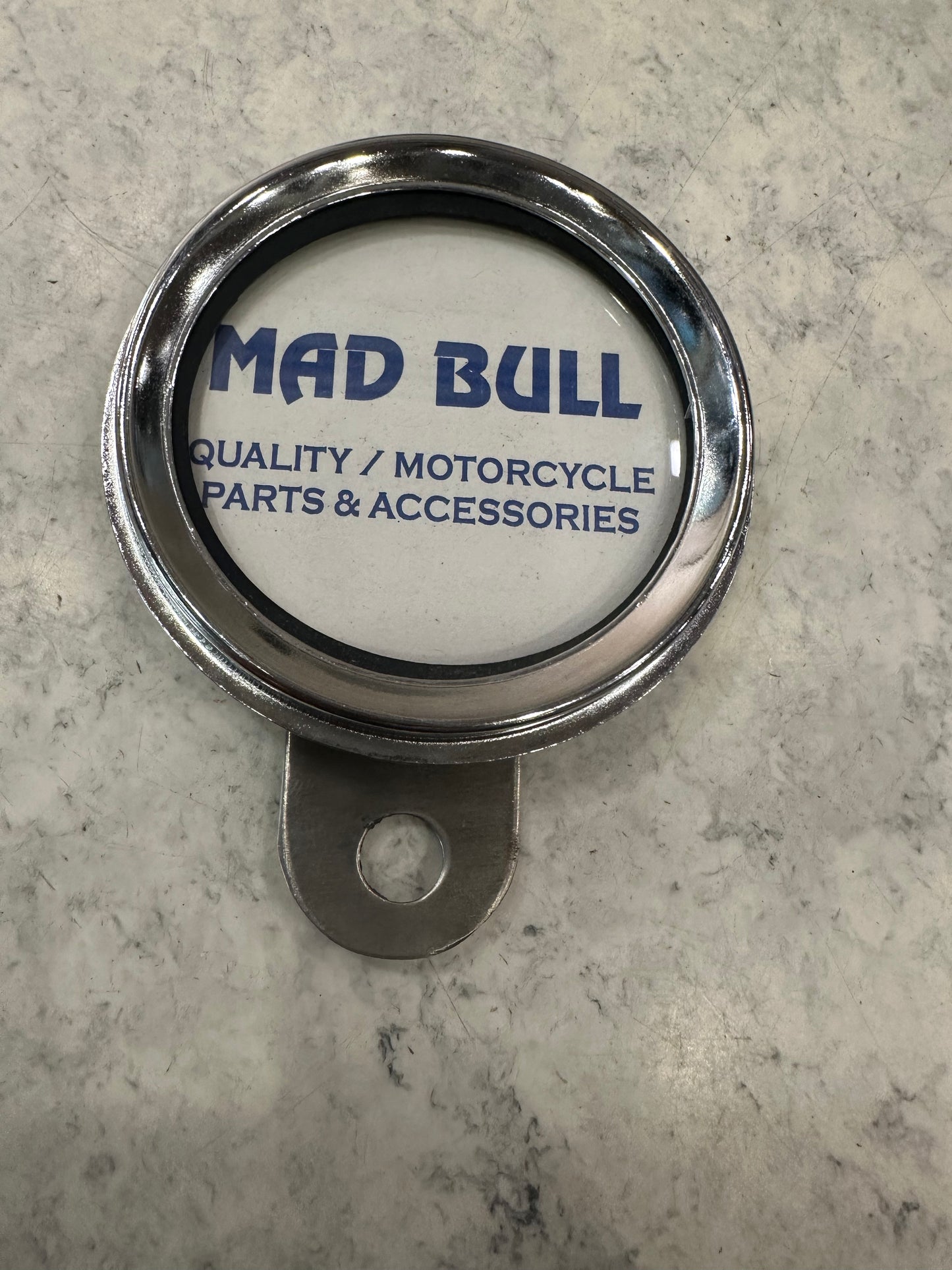 CHROME TOKEN HOLDER FOR ROYAL ENFIELD AND OTHER VINTAGE BIKES