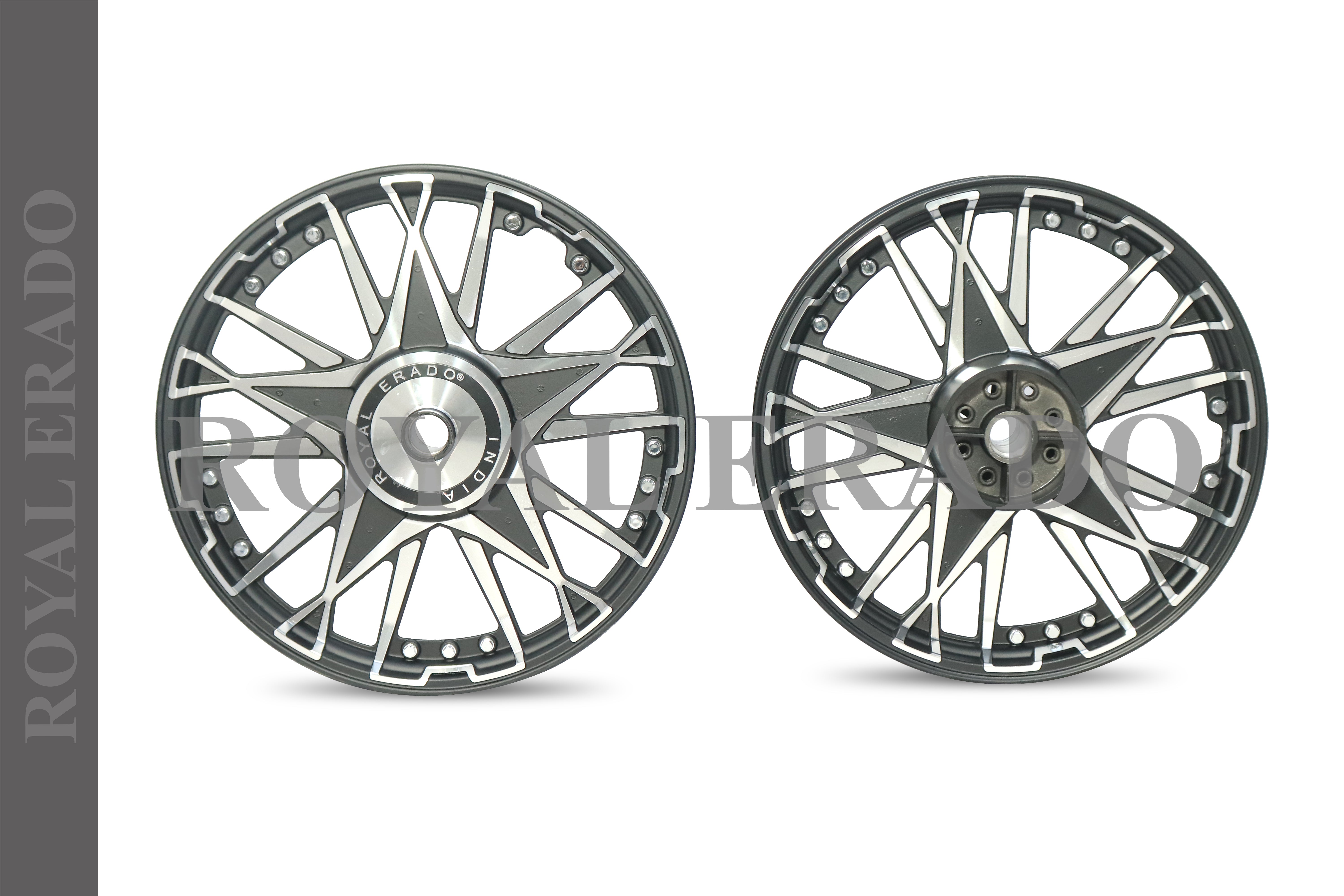 DOUBLE STAR DESIGN Alloy Wheel for STANDARD ABS Royal-Enfield Bullet X ...