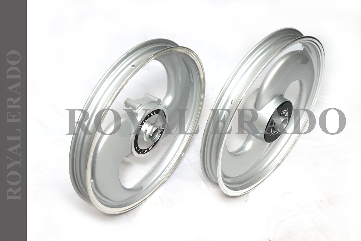 2 Spokes SILVER Alloy Wheel for STANDARD ABS Royal-Enfield Bullet X 350CC, Electra, Thunderbird 2010 model