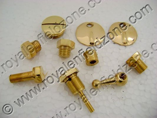 Royal Enfield Customised Brass Nuts Studs Cap Bolt Kit