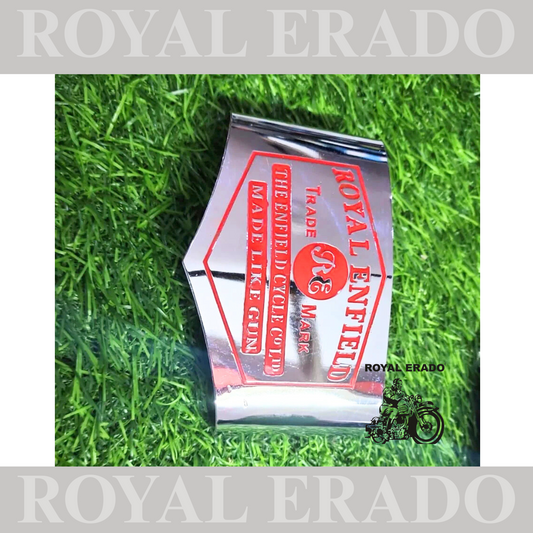 Royal Enfield vintage tail light shade in chrome with made like a gun logo for g2 model.