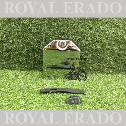 BATTERY BOX COMPLETE CHROME 5AMP 12 VOLT ROYAL ENFIELD OLD ELECTRA STANDARD