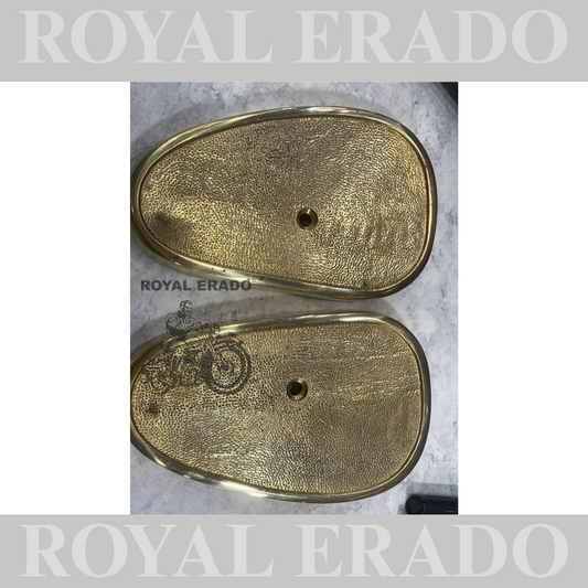 BRASS Fuel tank Knee Pad Pair Compatible With Royal Enfield Old Model Bullet