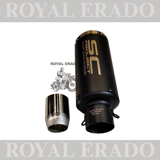 Universal Bike Exhaust SC Project Straight BLACK MATT For -Universal Modified Fitment Will Fit On Most All Bike