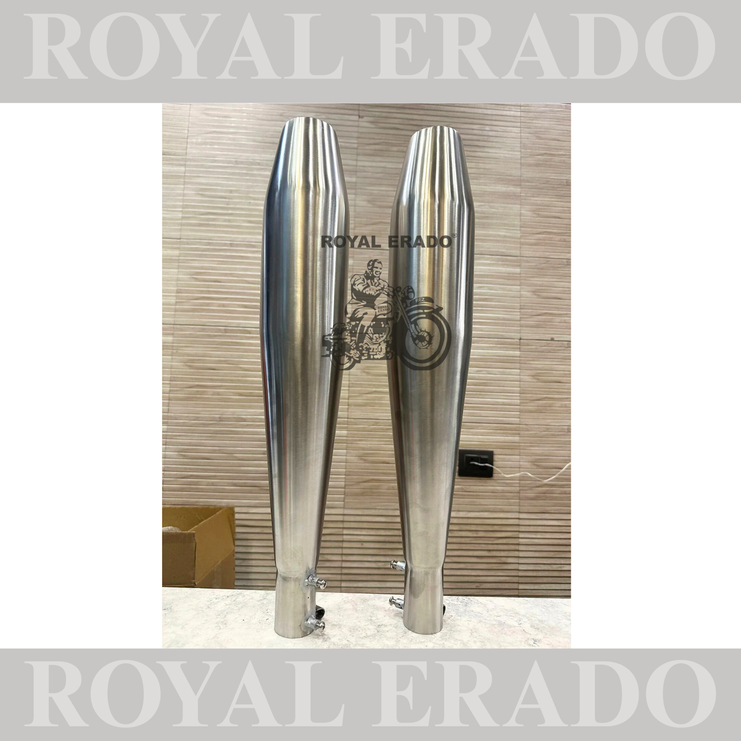 EXHAUST / SILENCER FOR ROYAL ENFIELD SUPER METEOR 650 MADE IN SS