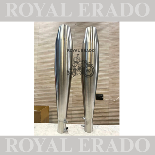 EXHAUST / SILENCER FOR ROYAL ENFIELD SUPER METEOR 650 MADE IN SS