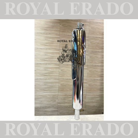 Original replica of exhaust silencer with silent sound legal for royal enfield old classic electra standard from 2010 to 2020 uce models
