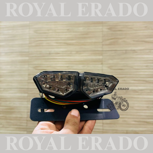 TAIL LIGHT WITH INDICATOR FOR CUSTOM CHOPPER / BOBBER / ROYAL ENIFIELD , ETC