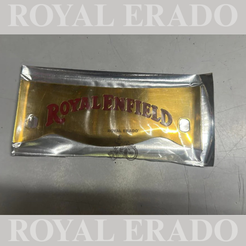 Royal enfield vintage old model g2 style crown plate number plate in brass