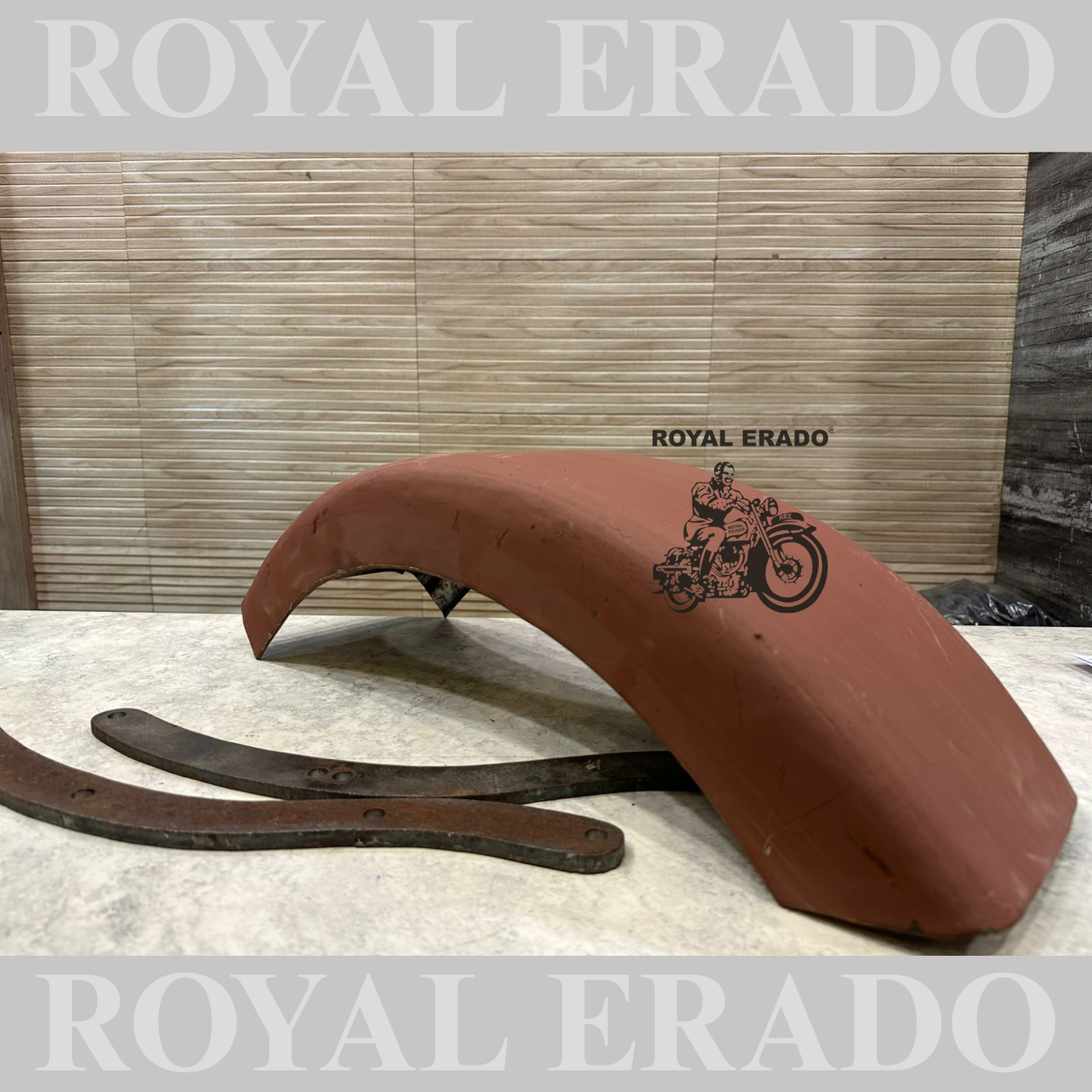 Royal Enfield Bullet Classic Electra Standard bobber Harley 883 style rear mudguard broad for 150 number tire , With stays