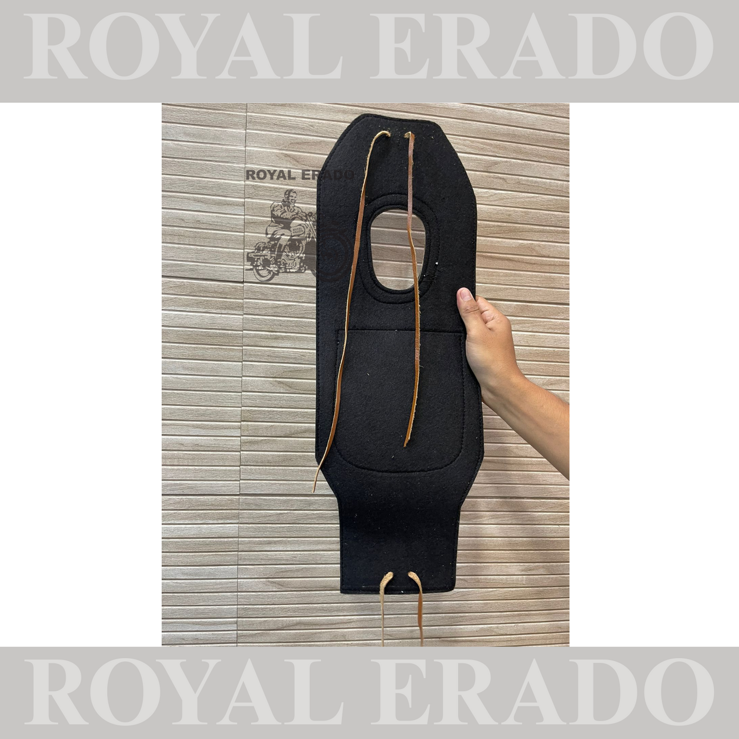 Royal enfield reborn classic and old classic leather tank cover in brown.