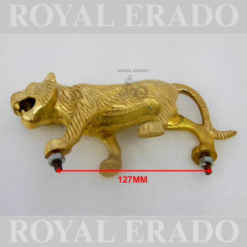 Brass big tiger / lion for front mudguard universal for all bikes royal enfield ,jawa ,bsa ,etc