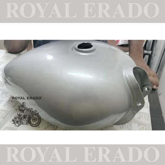 Royal enfield electra tank in silver for bs4.