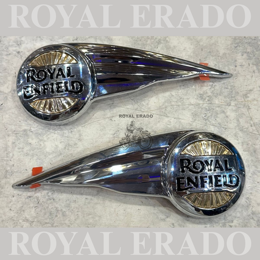 Royal Enfield super meteor 650 tank sticker monogram with double tape.