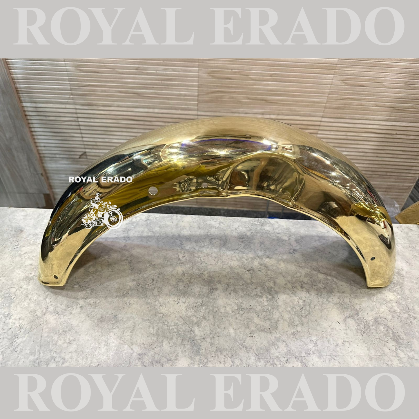 Royal Enfield Classic Electra or Standard pure brass front and rear mudguard gold look vintage g2 1962 old look