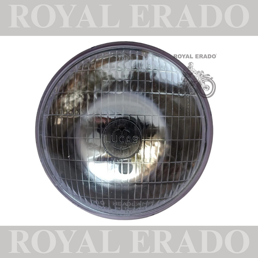 VINTAGE  MOTORCYCLE ROYAL ENFIELD , BSA LUCAS 7" HEAD LIGHT BEAM