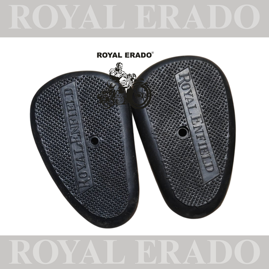 Knee pad for fuel tank vintage model royal enfield g2 standard with royal enfield written.