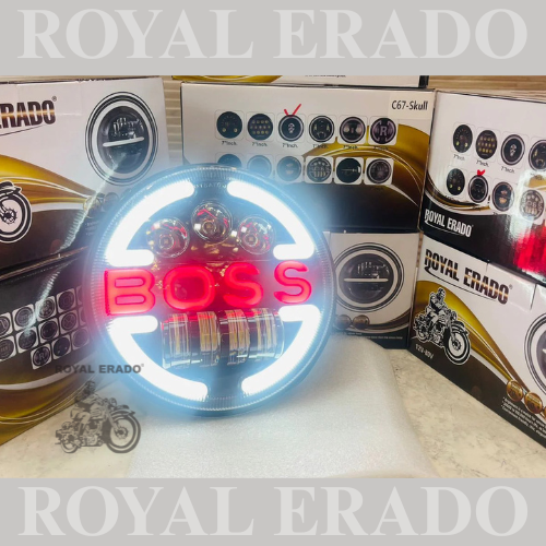 ROYAL ERADO 7" BOSS head light for royal enfield classic , electra , standard