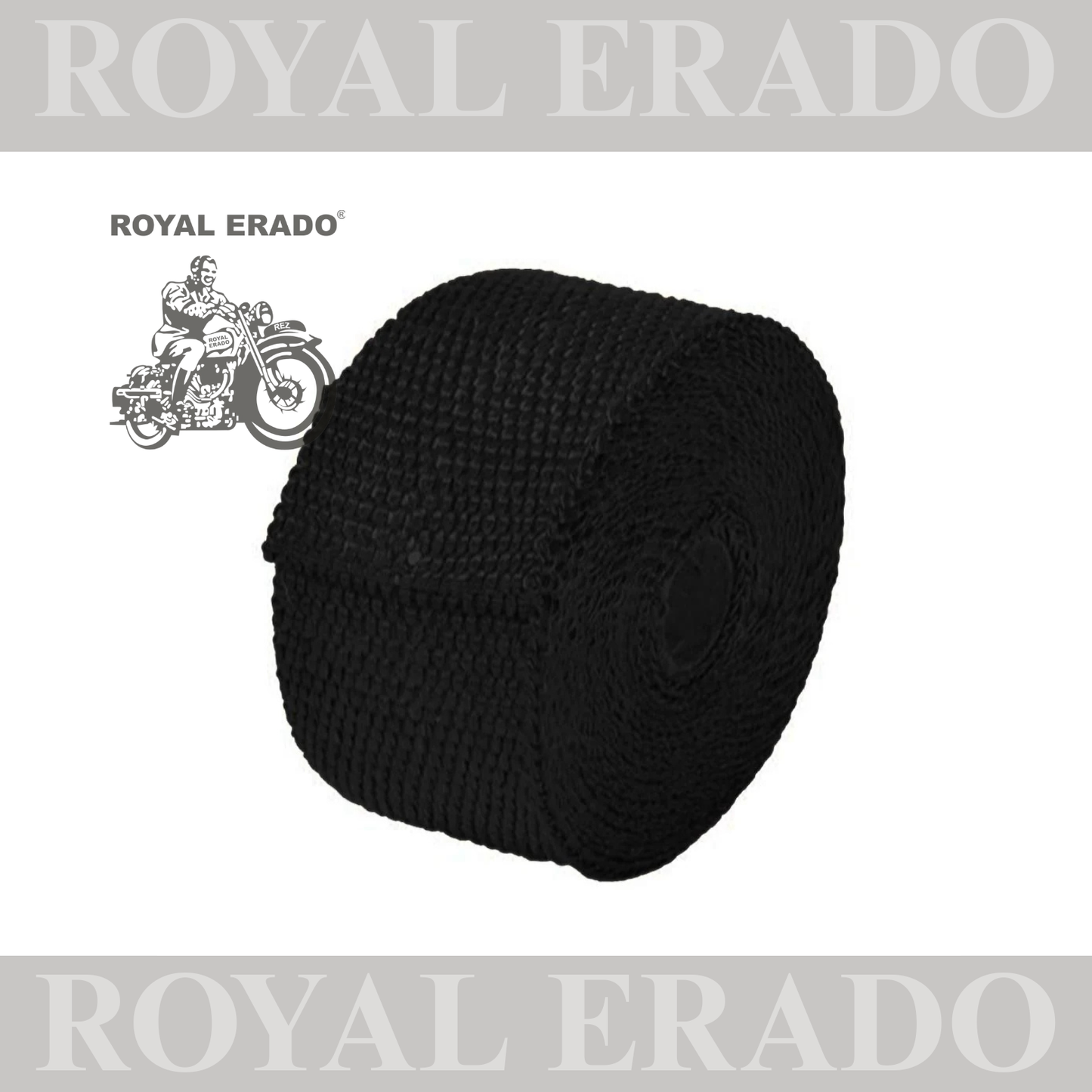 Bike Exhaust Silencer Wrap Heat Shield Protector with Clip Clamp Black for Royal Enfield 3 METERS