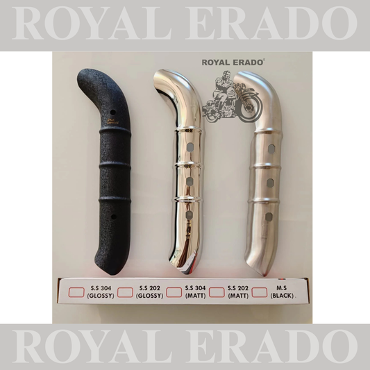 Bend Pipe Heat Shield Cover for Royal Enfield Bike Exhaust Heat Shield REBORN CLASSIC , METEOR , HUNTER