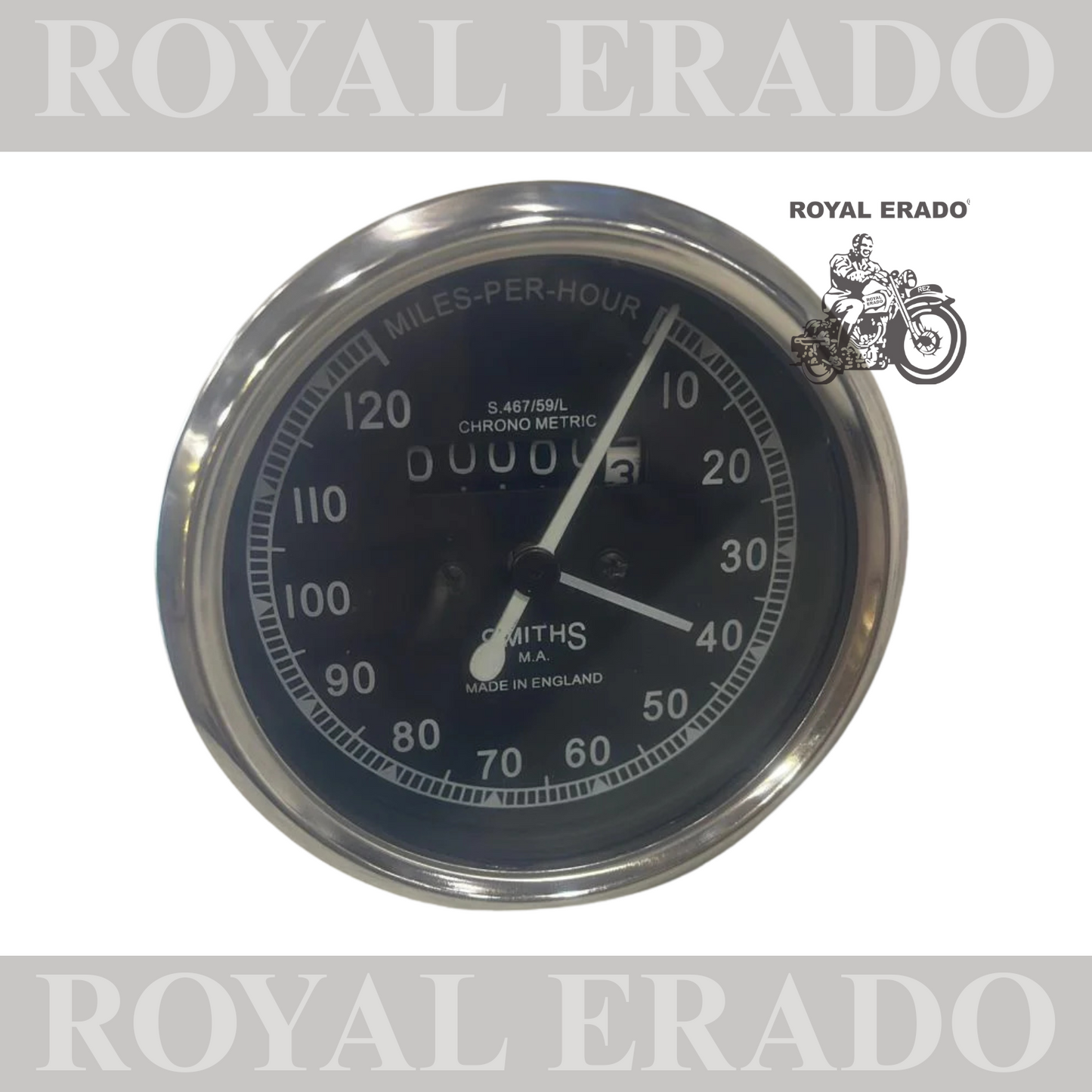 Brand New Vintage Replica Smith 0-120 Miles Speedometer Fit For Royal Enfield Bullet Early Models