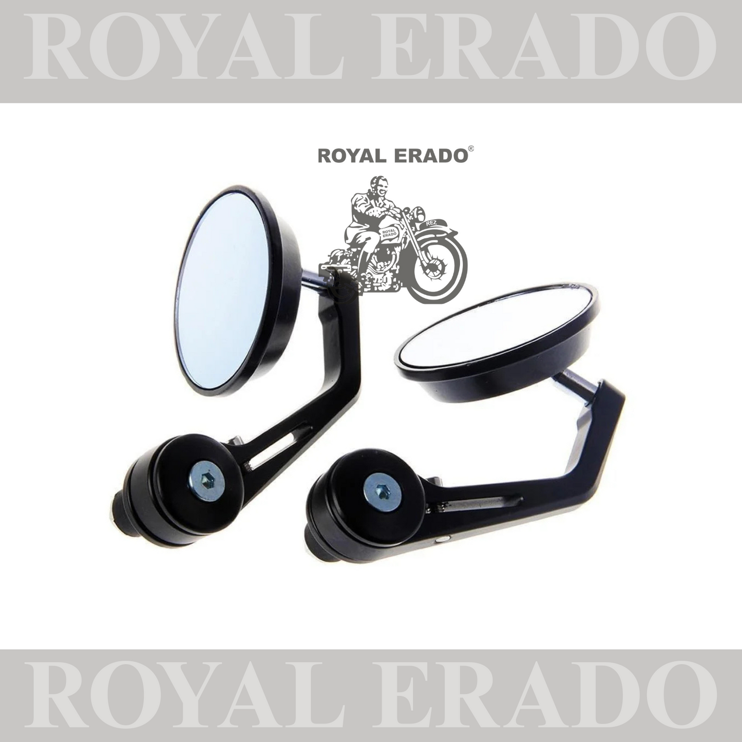 GT ROUND SHAPE BAR END MIRROR UNIVERSAL FOR ROYAL ENFIELD  CLASSIC ELECTRA STANDARD ETC