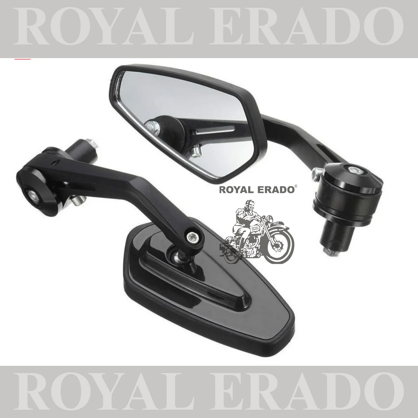 GT BETAL PENTAGON SHAPE BAR END MIRROR UNIVERSAL FOR ROYAL ENFIELD  CLASSIC ELECTRA STANDARD ETC