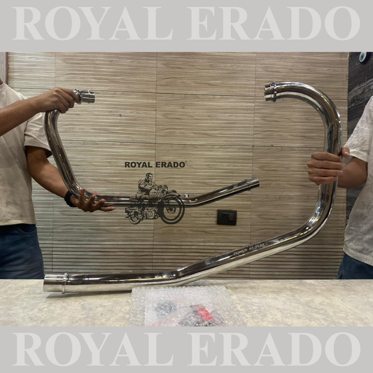 Royal Enfield interceptor 650 and continental gt 650 red rooster performance bend pipe