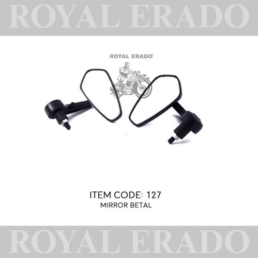 GT BETAL PENTAGON SHAPE BAR END MIRROR UNIVERSAL FOR ROYAL ENFIELD  CLASSIC ELECTRA STANDARD ETC