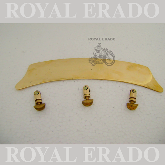 universal brass number plate vintage style with khutti for Front mudguard  of royal enfield , bsa , jawa , etc