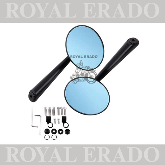 UNIVERSAL BLACK CNC MIRROR FOR ROYAL ENFIELD CLASSIC / ELCTRA / STANDARD / REBORN / METEOR /HUNTER /JAWA ETC